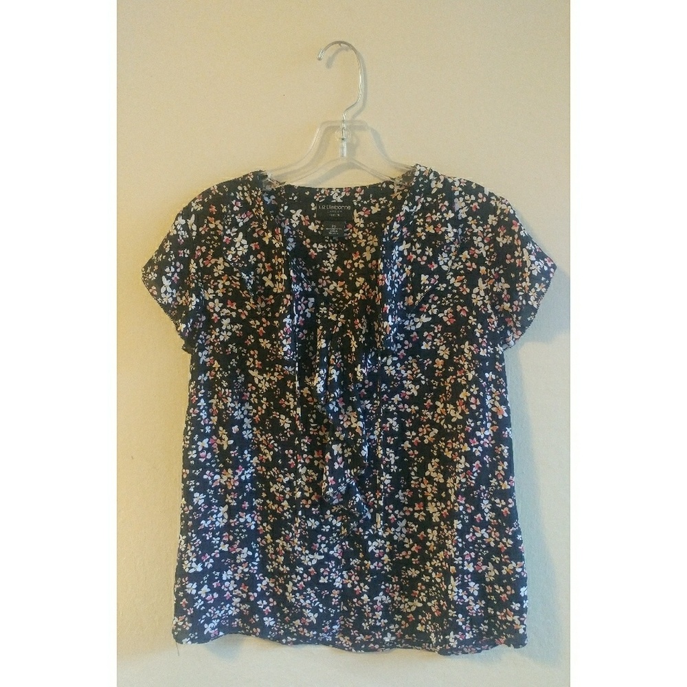🎉$5 DAYS🎉Liz Claiborne floral top SZ PS I15